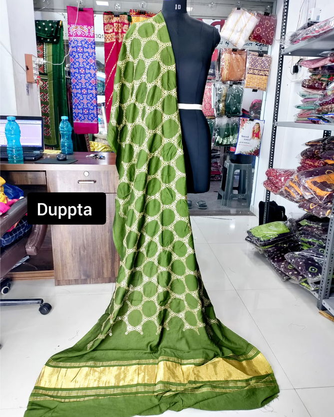 Lagadi Patta Chanderi Silk Designer Dupatta Wholesale Shop In Surat
